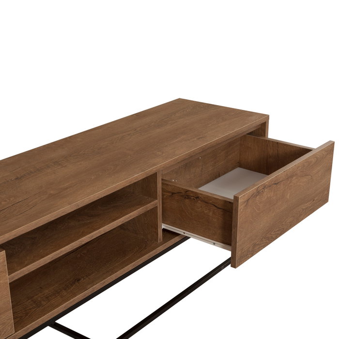 Hanah Home Laxus Takım 10 Conjunto de Muebles de Salón Nogal y Negro